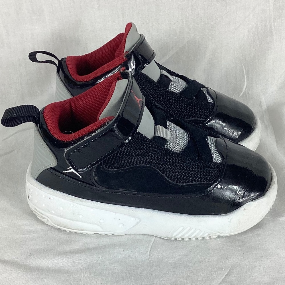 Nike Air Jordan Max Aura 2 TD 'Black Cement' Toddler Shoes Size 7C  CN8096-006